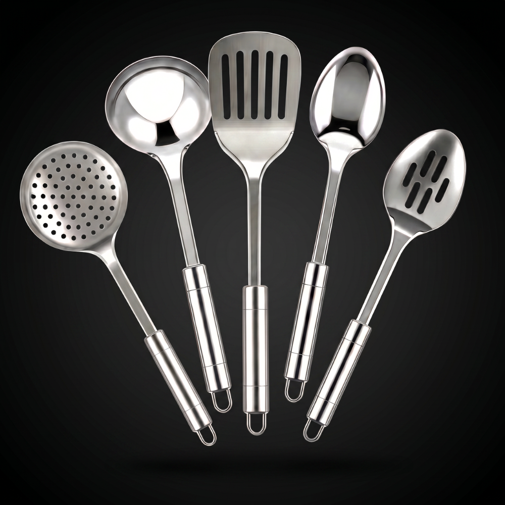 Coffret de 5 ustensiles en acier inoxydable