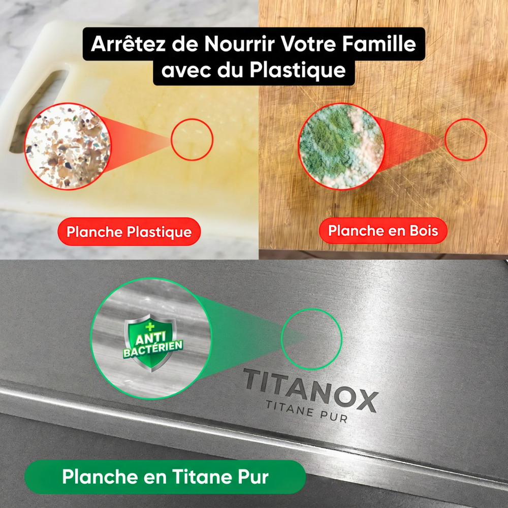 Planche à découper en titane pur