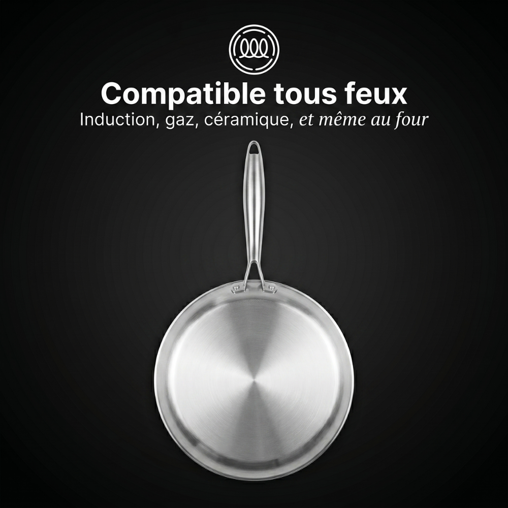 Crêpière en titane pur 28 cm