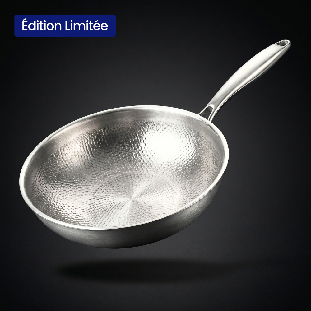 Wok en titane pur 28 cm