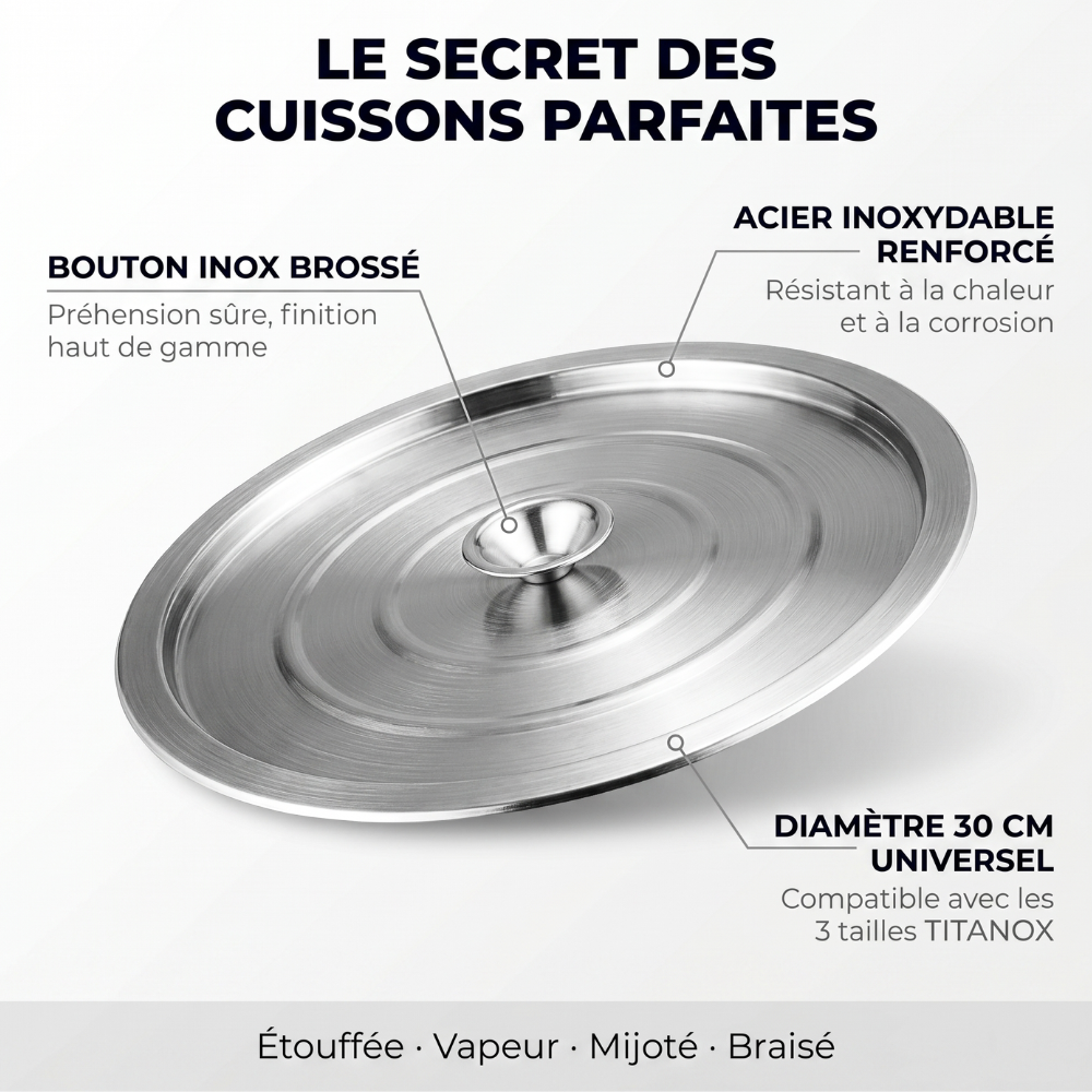Couvercle universel en inox