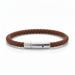 Bracelet Cuir Tressé Camel Atlas