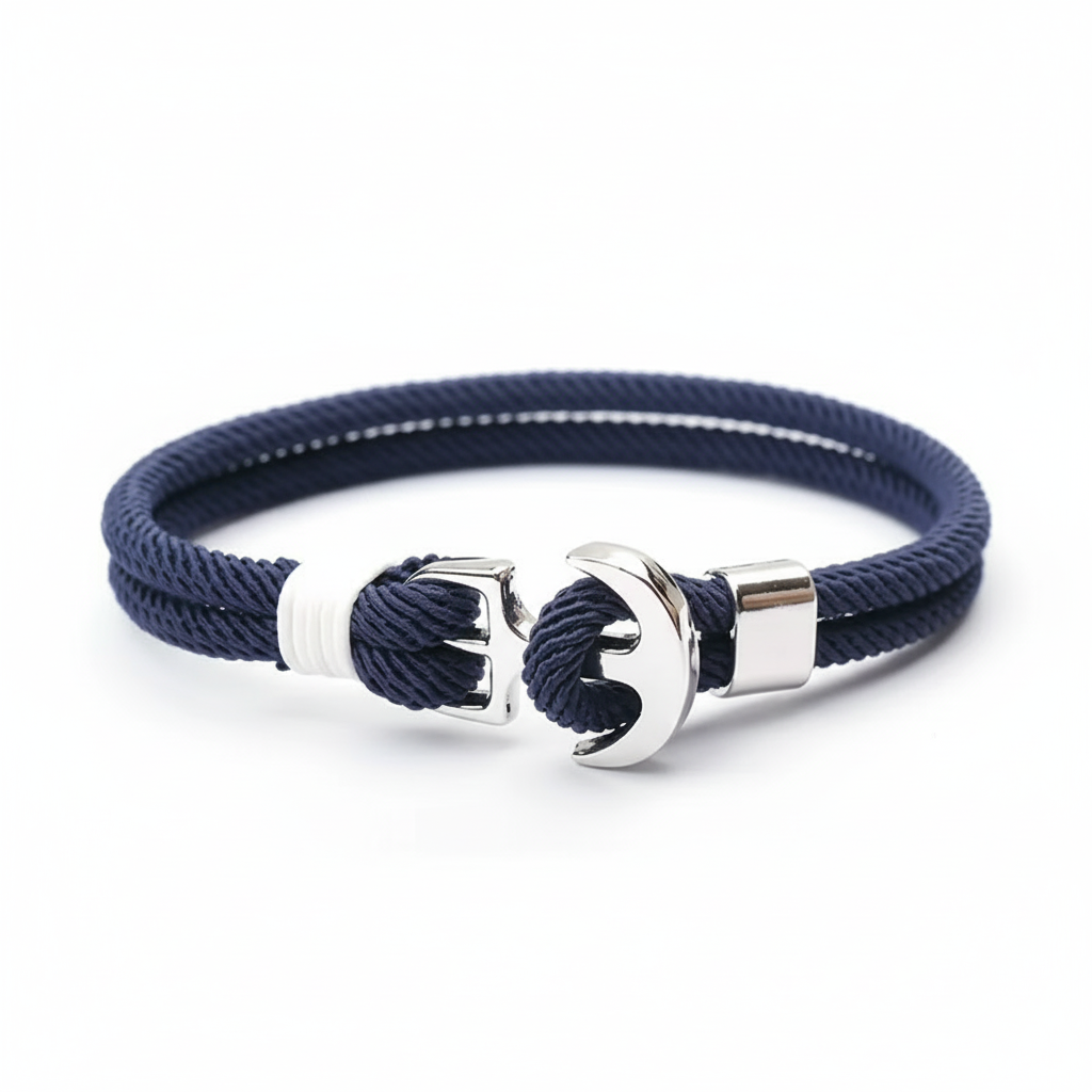 Bracelet Ancre Marin Bleu Nuit Noctis