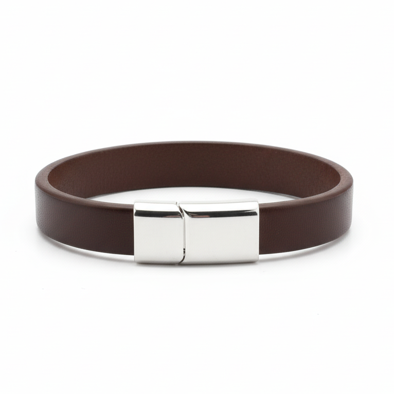 Bracelet en Cuir Marron Oxen